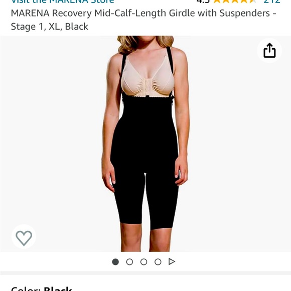 Marena Recovery Side Zip Knee length surgical compression garment. - Picture 1 of 3